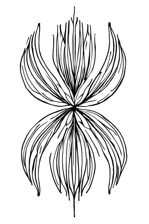 Abstract Lines In Shape Of A Flower