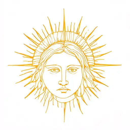 Apollos Face In A Sun