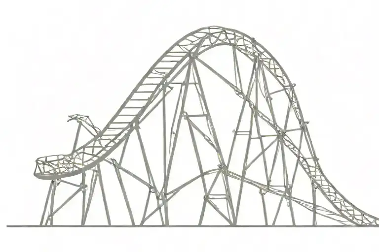 Silhoutte Of A Rollercoaster