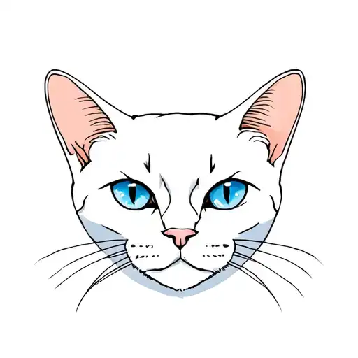 Realistic Cat Blue Eyes