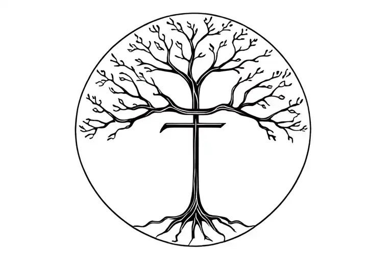 Tree Of Life With Letter T