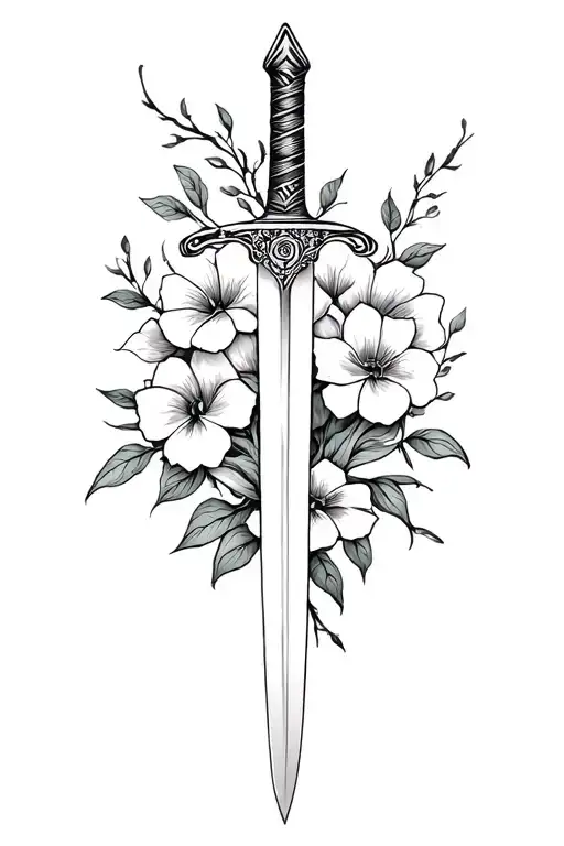 Sword And Flowers