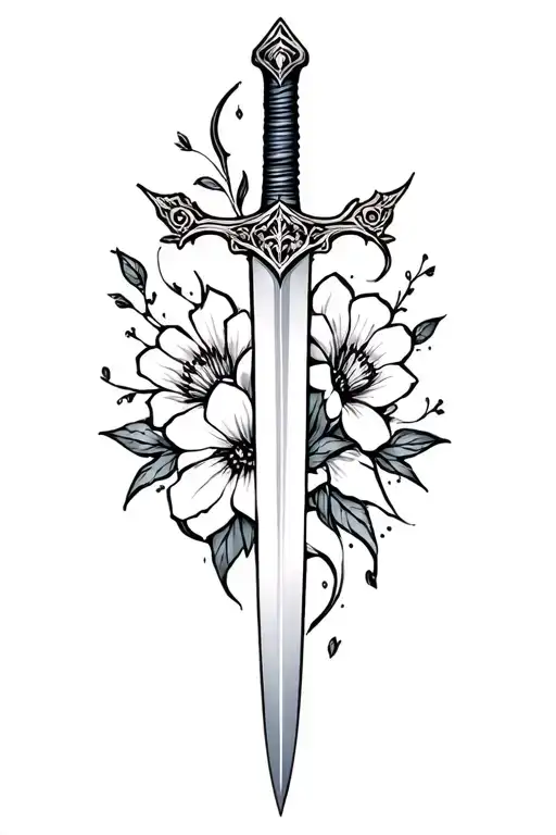 Sword And Flowers
