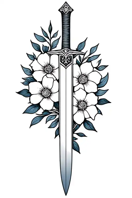 Sword And Flowers
