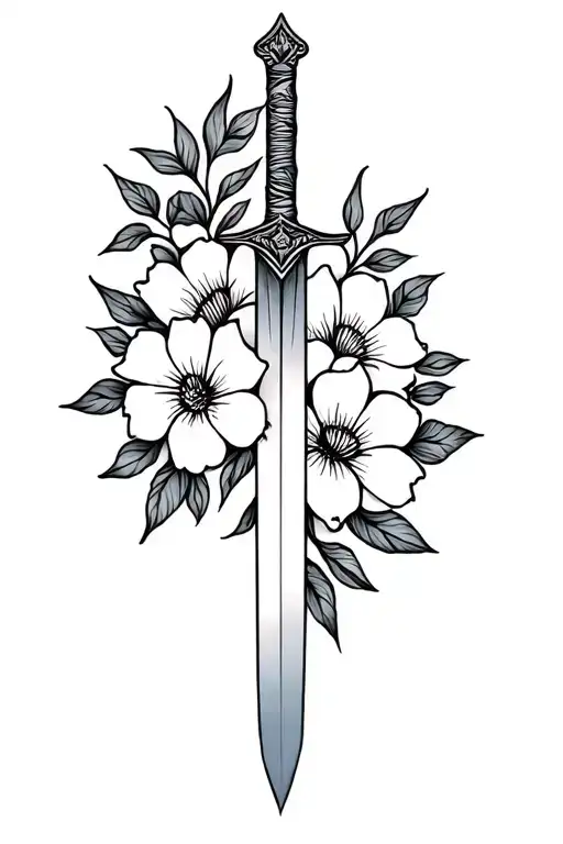 Sword And Flowers Fineline