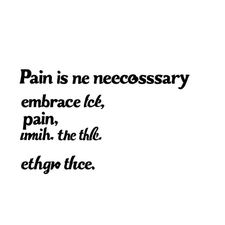 Pain Is Necessary Embrace The Pain