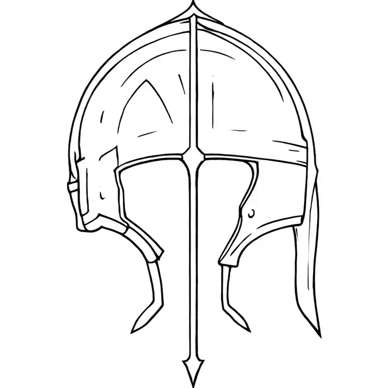Corinthian Helmet And Spear