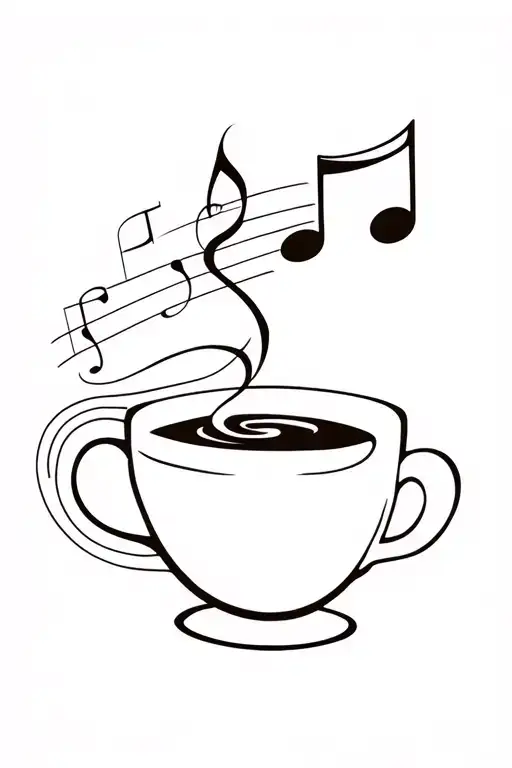Coffee And Music Notes