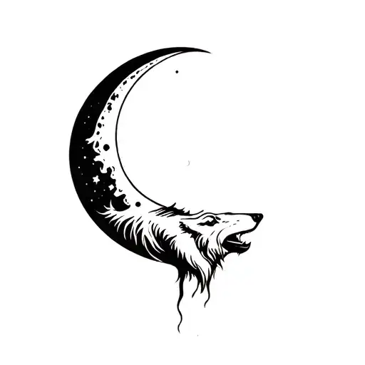 Wolf Eating The Moon