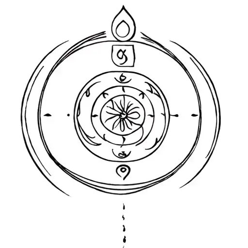 Reincarnation Cycle Hinduism Image Tattoo Design Featuring
