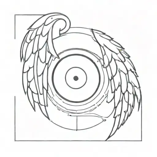 Vinyl Record With Angel Wings