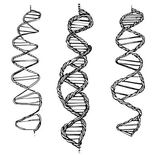 A Dna Double Helix Intertwined With A Climbing Rope