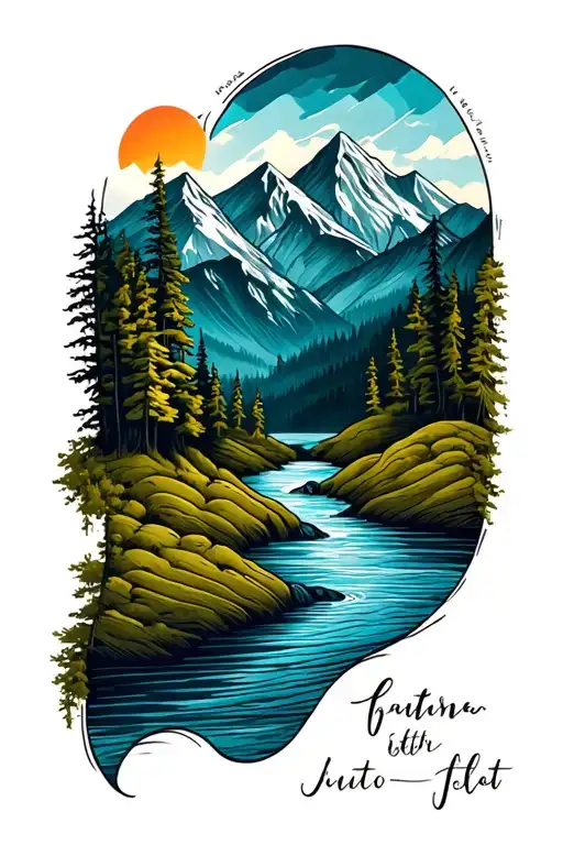 Mountains And Rivers Flowing