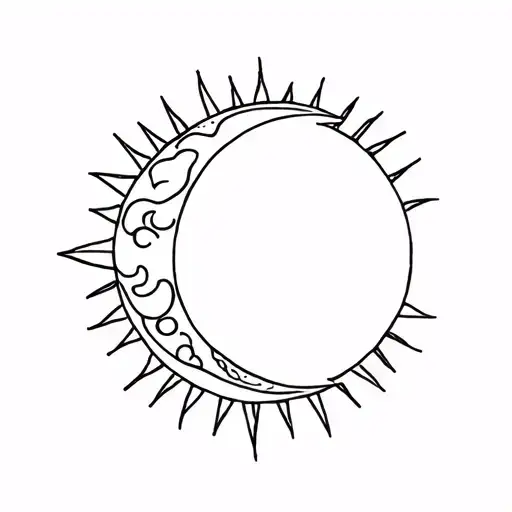 Gemini Symbol Sun And Moon Minimalist