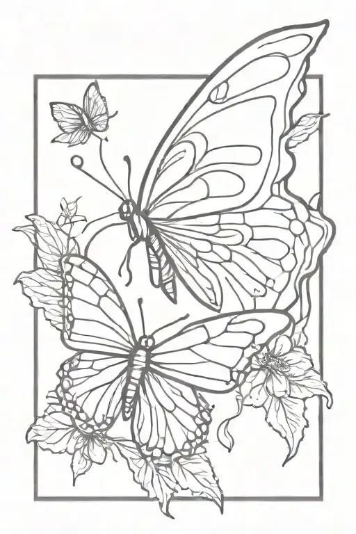 Butter Fly With Simi Colon For Mental Health