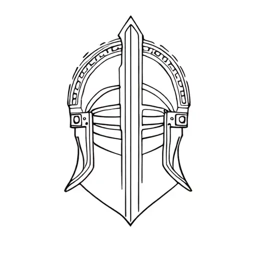 Roman Helmet Fine Line