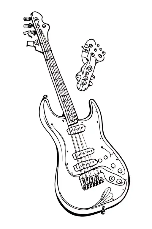 Bass Guitar And Civil Engineering Symbols