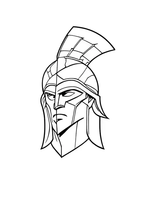 Spartan Statue Head Bust Cracked