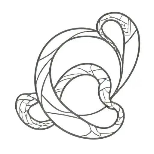 Moon With Snake Intertwined