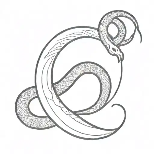 Moon With Snake Wrapped