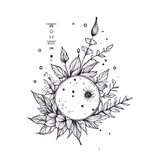 Floral Mixed With Science And Chemicals And Greek Mythology