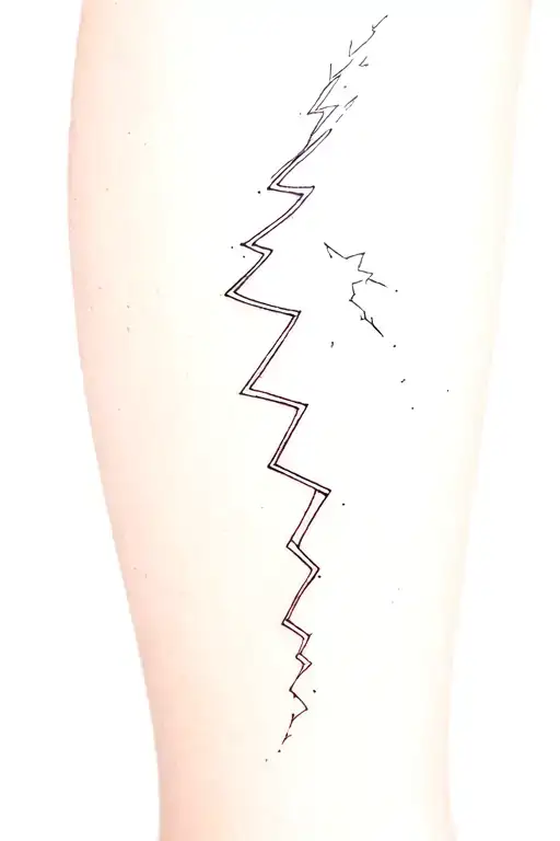 Lightning From A Thunderstorm On The Leg Is Beautiful