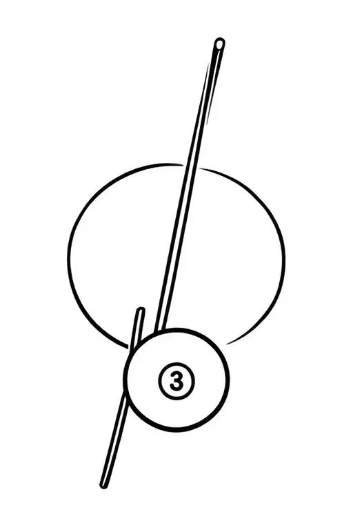 Billiard Cue And Ball Merging