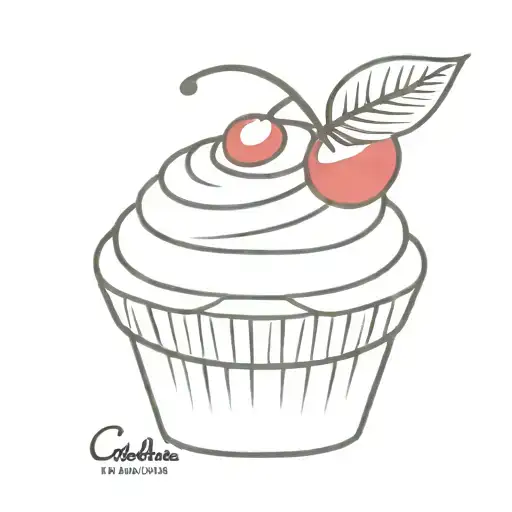 Cupcake With Cherries On Top