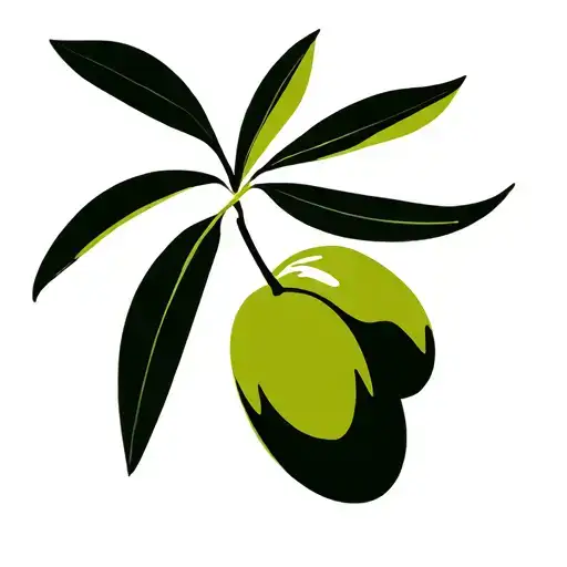 Olive With Bold Outlines