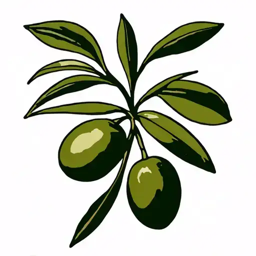 Olive With Bold Outlines