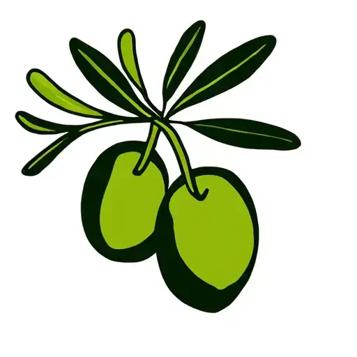 Olive With Bold Outlines