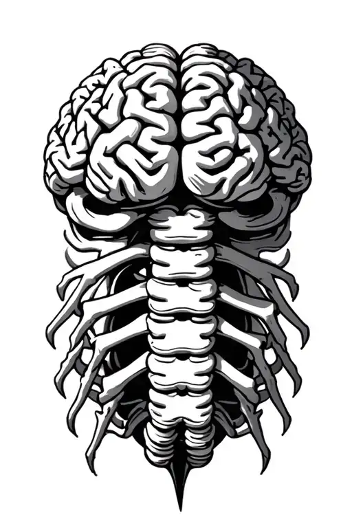 Brain Connected To Spine