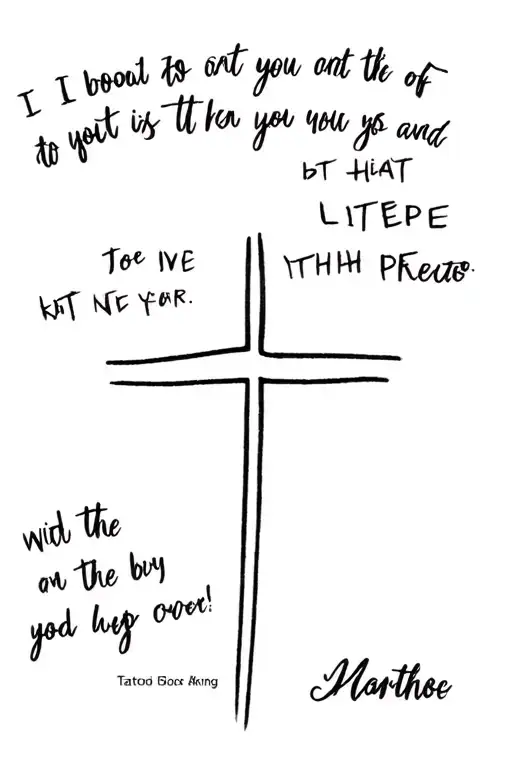 Simple Cross With A Bible Verse