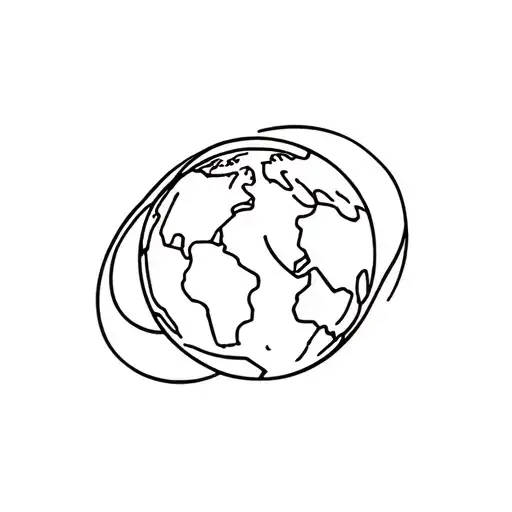 Earth Relvovling Around Soccer Ball