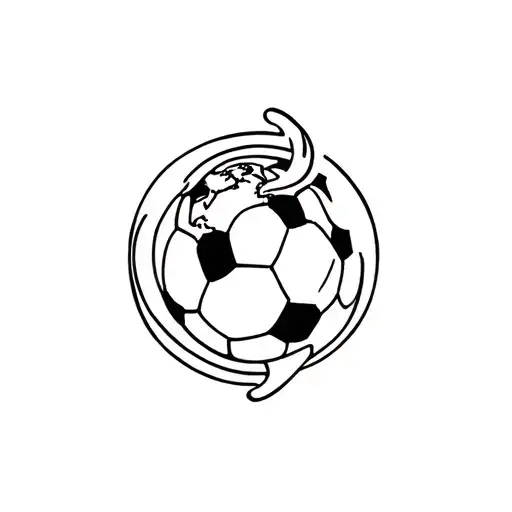 Earth Relvovling Around Soccer Ball Made
