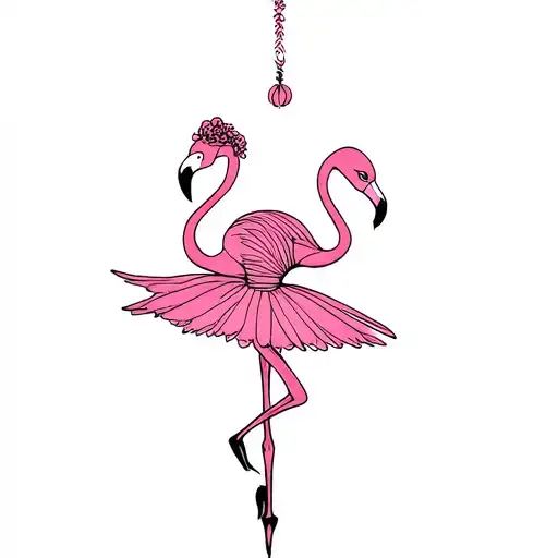 Flamingo And Ballerina