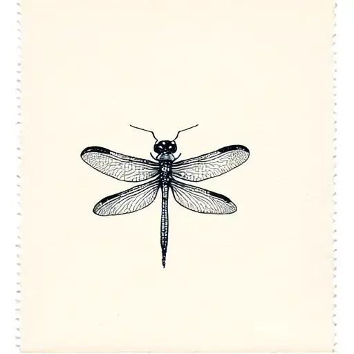 Postal Stamp Dragonfly Picture