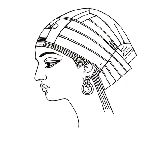 Cleopatra Side Profile Femine