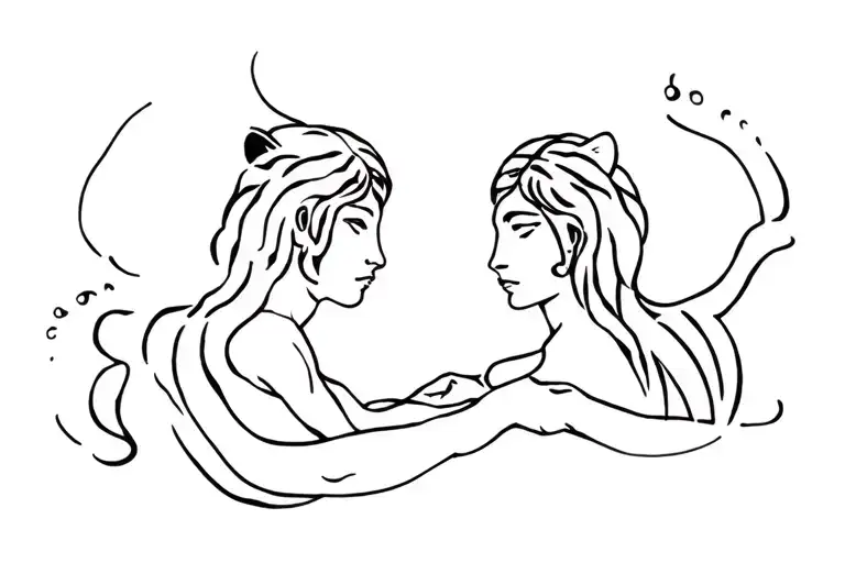 Life Of Pi Tattoo Design With Two People