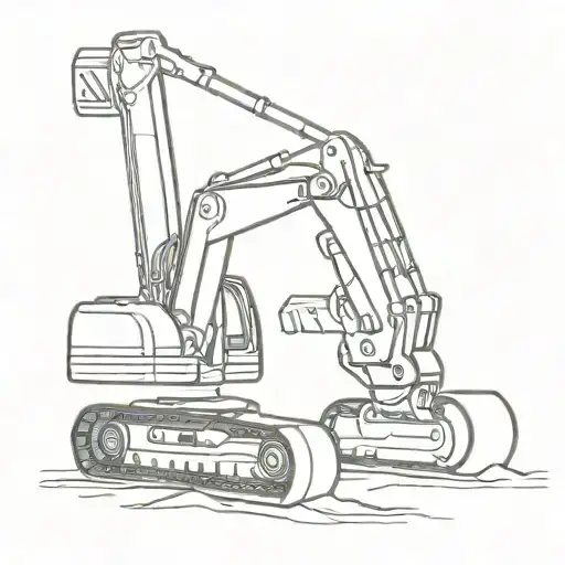Excavator Digging