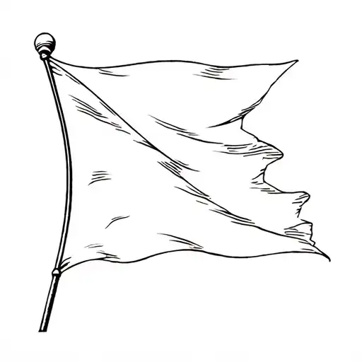 Templar Flag In A French Field There