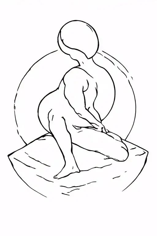 Sisyphus Pushing Stone