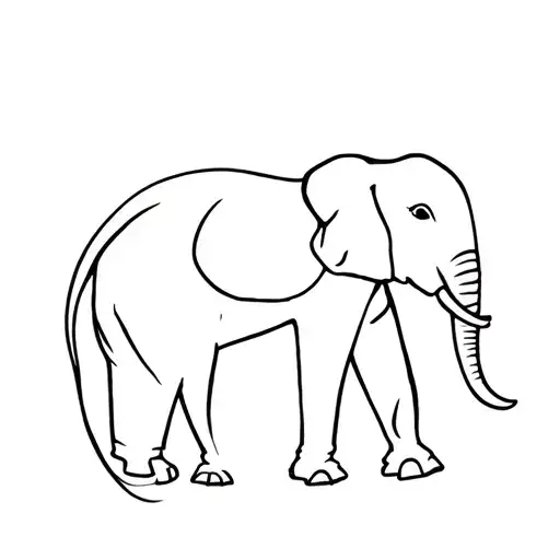 Elephant Silhouette With Anouk