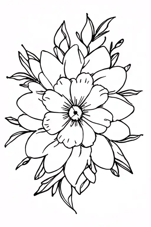 Flowers Mandala With Letters Kept Fine