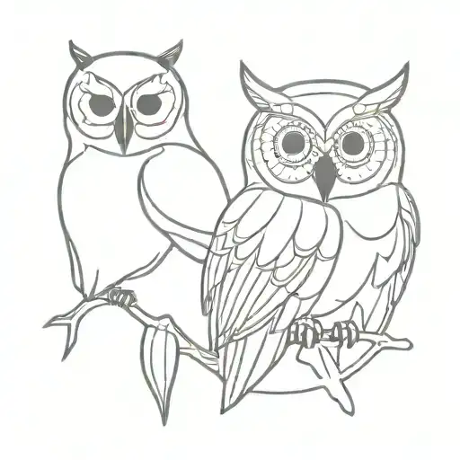 Owl And Skull Wearing