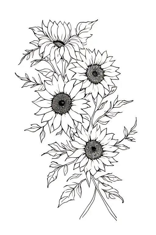 Floral With Sunflowers And Vines Wrapped