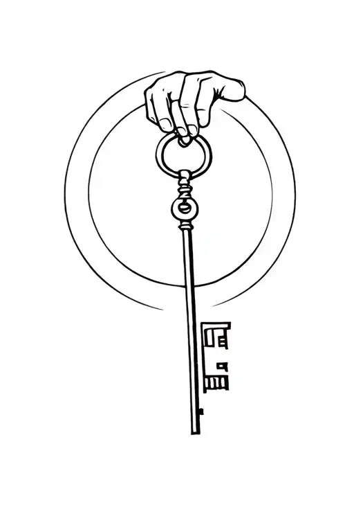 Greek God Janus Holding Key