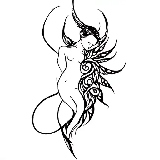 Succubus Womb Tattoo Featuring Intricate Patterns