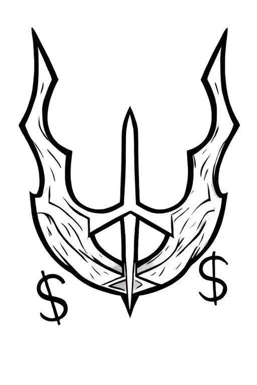 Trident With Money And Peace