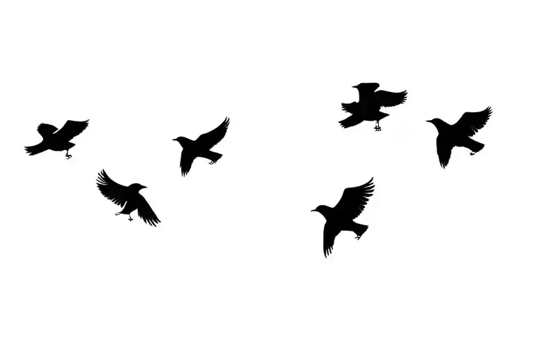 Small Crows Flying